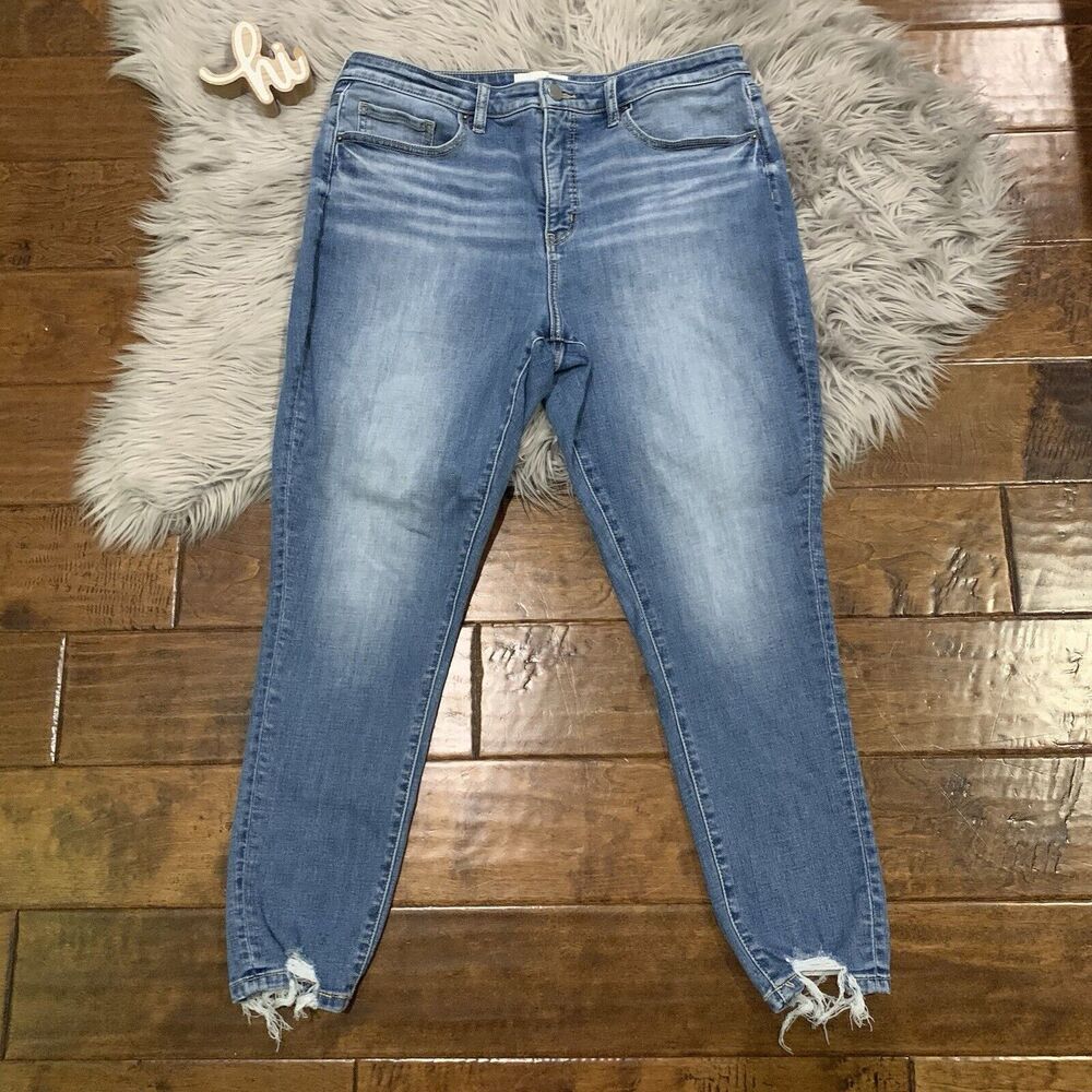 BKE Womens Jeans Gabby Curvy High Rise Ankle Skinny Medium Wash Size 31